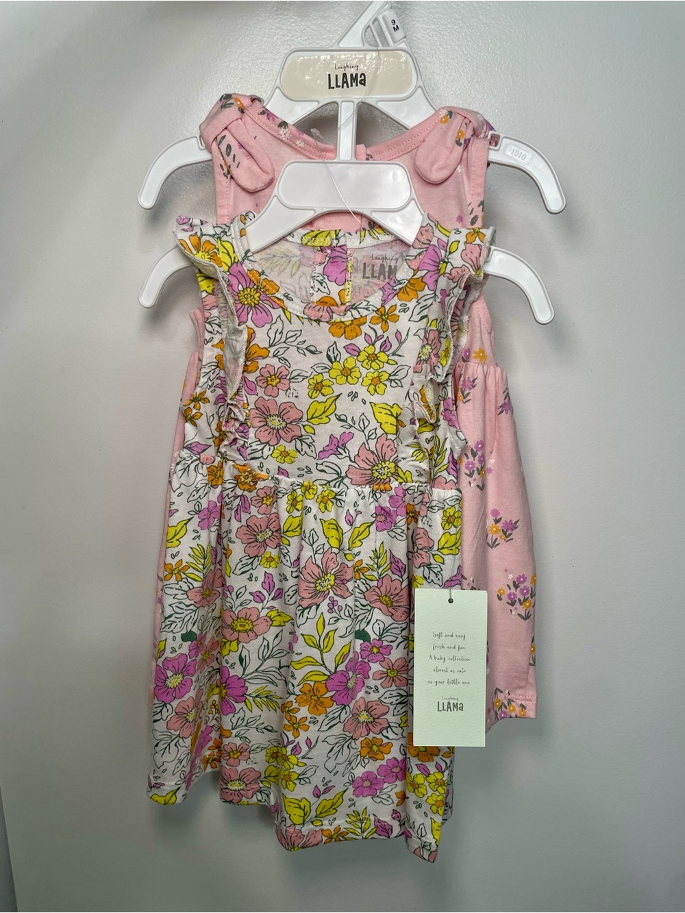 Girls' Pink Floral Ruffle Sleeve Dress(NWT)
